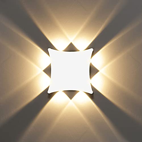 KAWELL 8W Modern Wall Light LED Wall Wash Light Waterproof IP65 Aluminum Wall Lamp LED Indoor Outdoor for Bathroom Bedroom Stairs Corridor Living Room