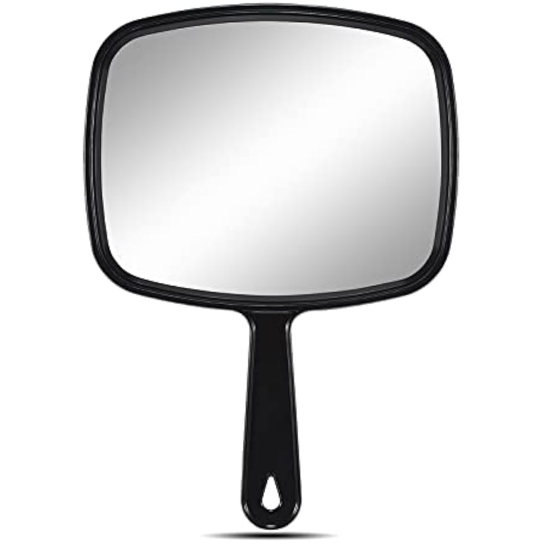 OMIRO Hand Mirror, All Black Handheld Mirror with Handle, Rectangle-Pack of 6, 16.8 x 23.6 cm