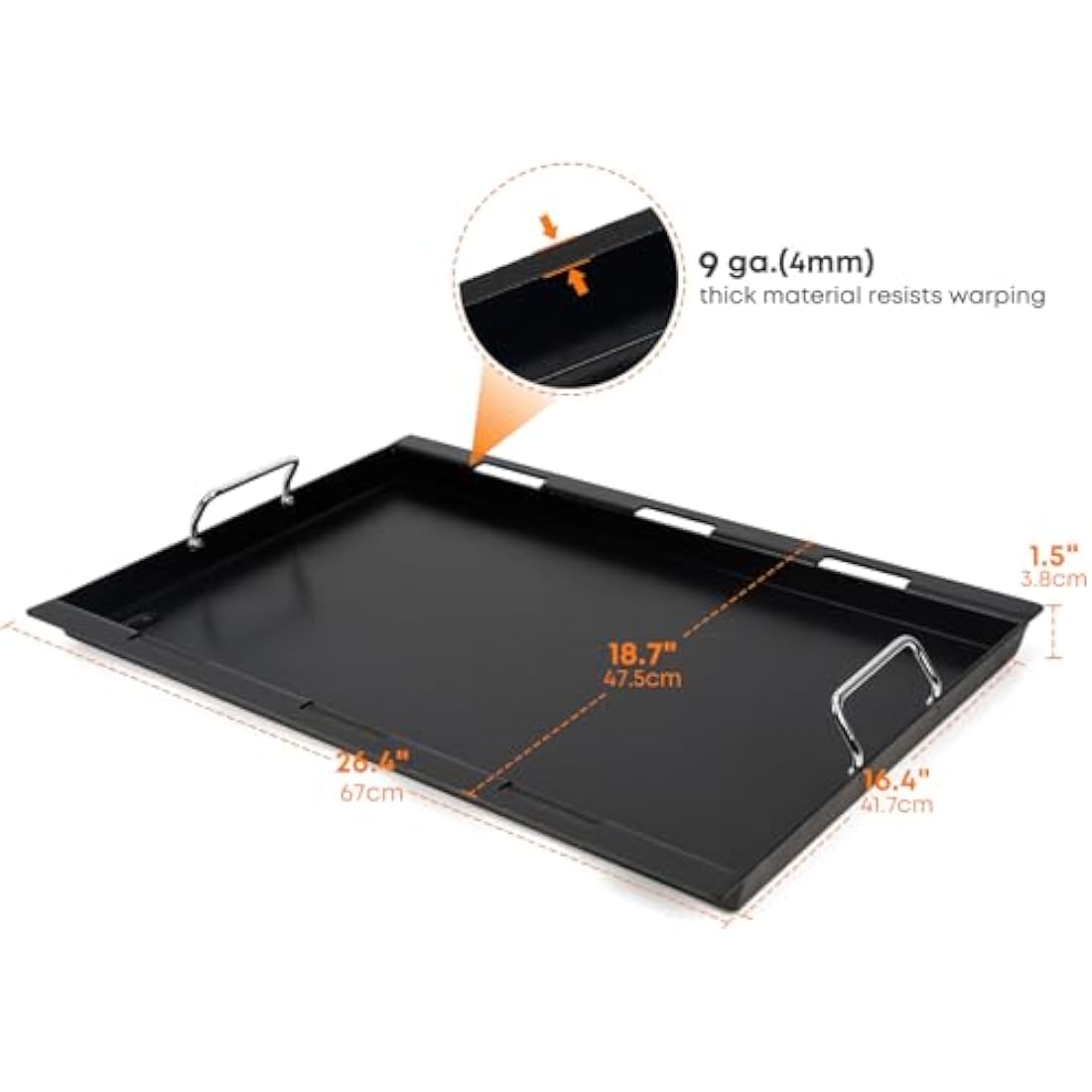 onlyfire Flat Top Griddle Plancha for Weber Genesis II 300 Series Gas Grills, Nonstick Ceramic Coated Full-Size Griddle Insert for Weber Genesis II & II LX 310 315 335 340, Genesis 325s