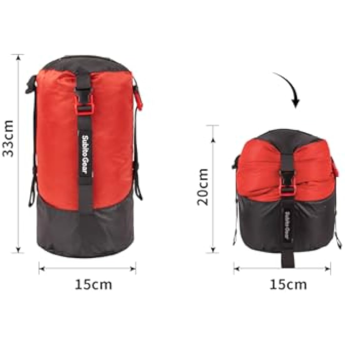 Yundxi Ultra-light Compression Stuff Sack, 70D Nylon Sleeping Bag Stuff Sack 1L/5L/7L/17L/25L Compression Bag Space Saving Gear for Camping Hiking Backpacking