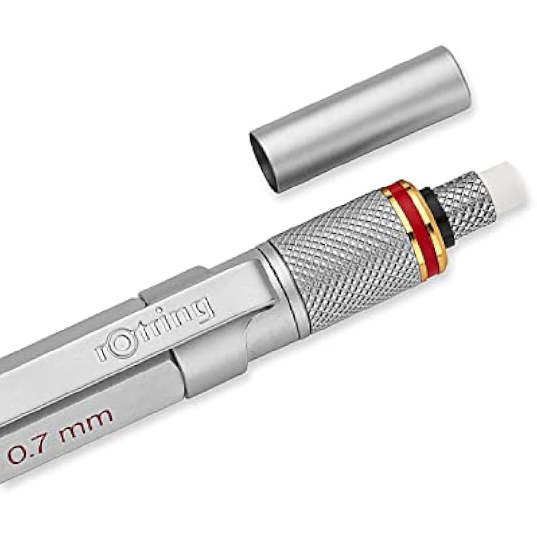 rOtring 800+ Mechanical Pencil and Touchscreen Stylus, 0.7 mm, Silver Barrel