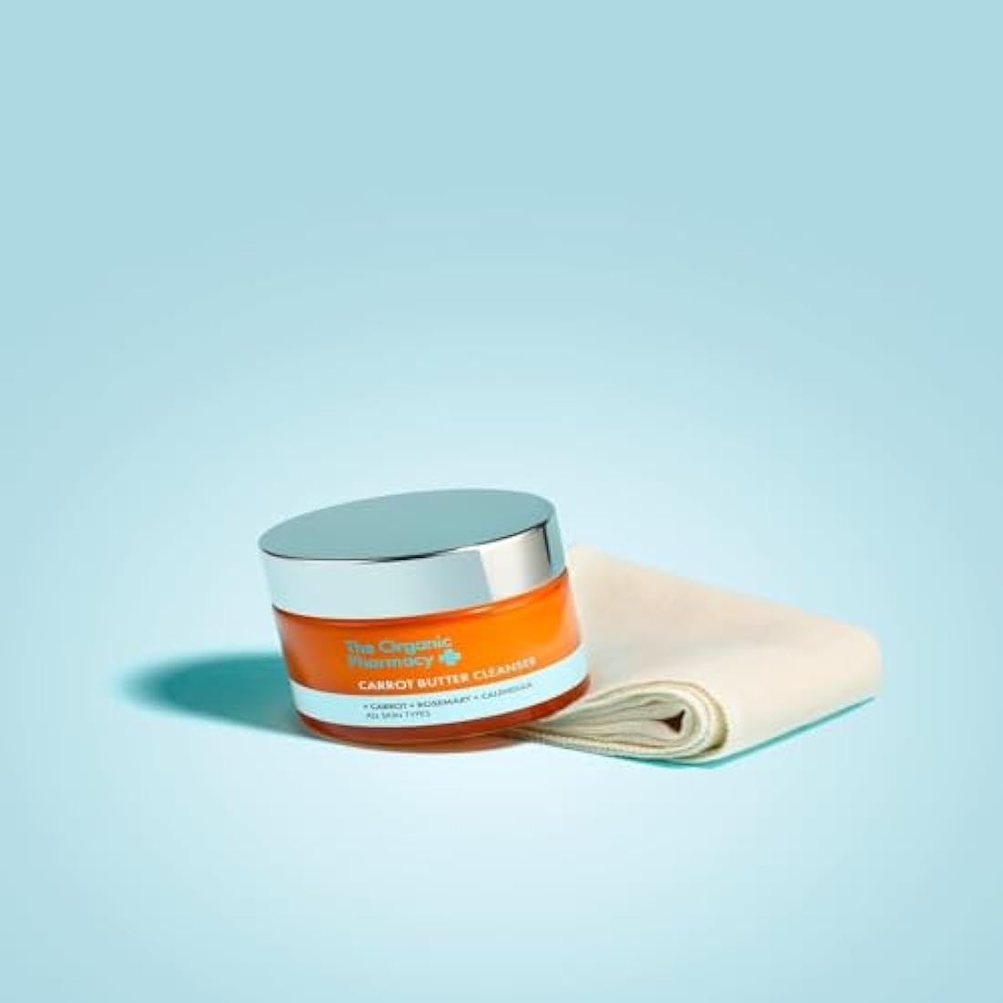 The Organic Pharmacy Carrot Butter Cleanser, 50ml - Balm-to-oil - Remove Impurities and Make-up - Rich in Beta Carotene - 99.8% Organic, 99.9% Natural