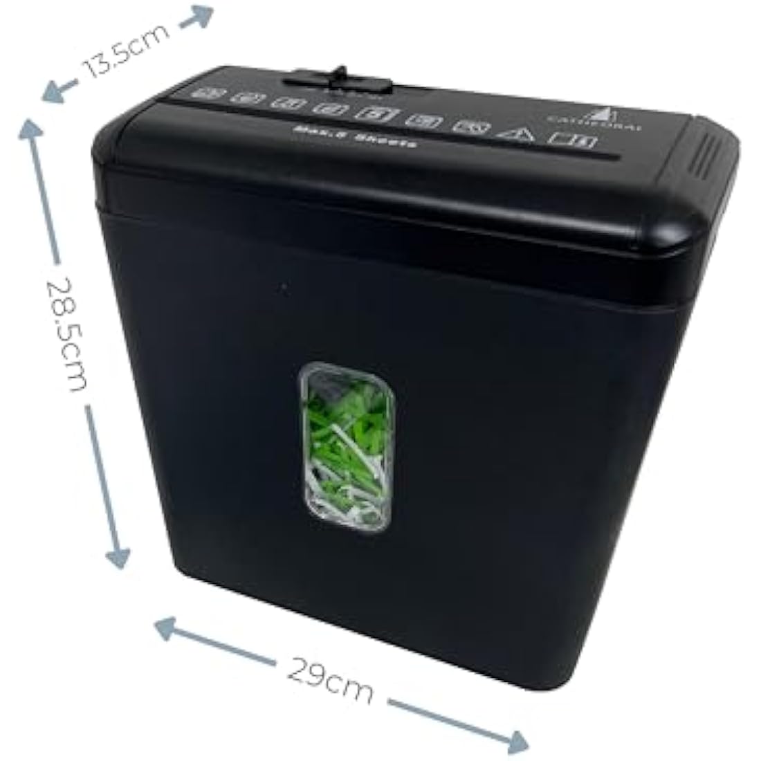 Cathedral Products 5 Sheet P3 Cross Cut Shredder with 8.5 Litre Bin, Auto Paper Detection & Forward and Reverse Functions