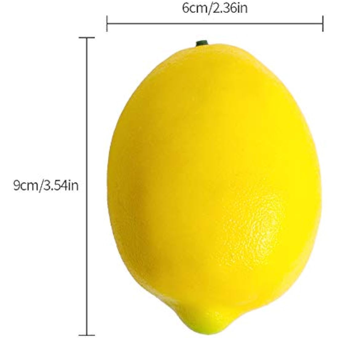 Veryhome 6pcs Artificial Lemon Fake Fruit Plastic Food For Home House Kitchen Party Decoration Festival Display Lifelike (Yellow Lemon, 6pcs)