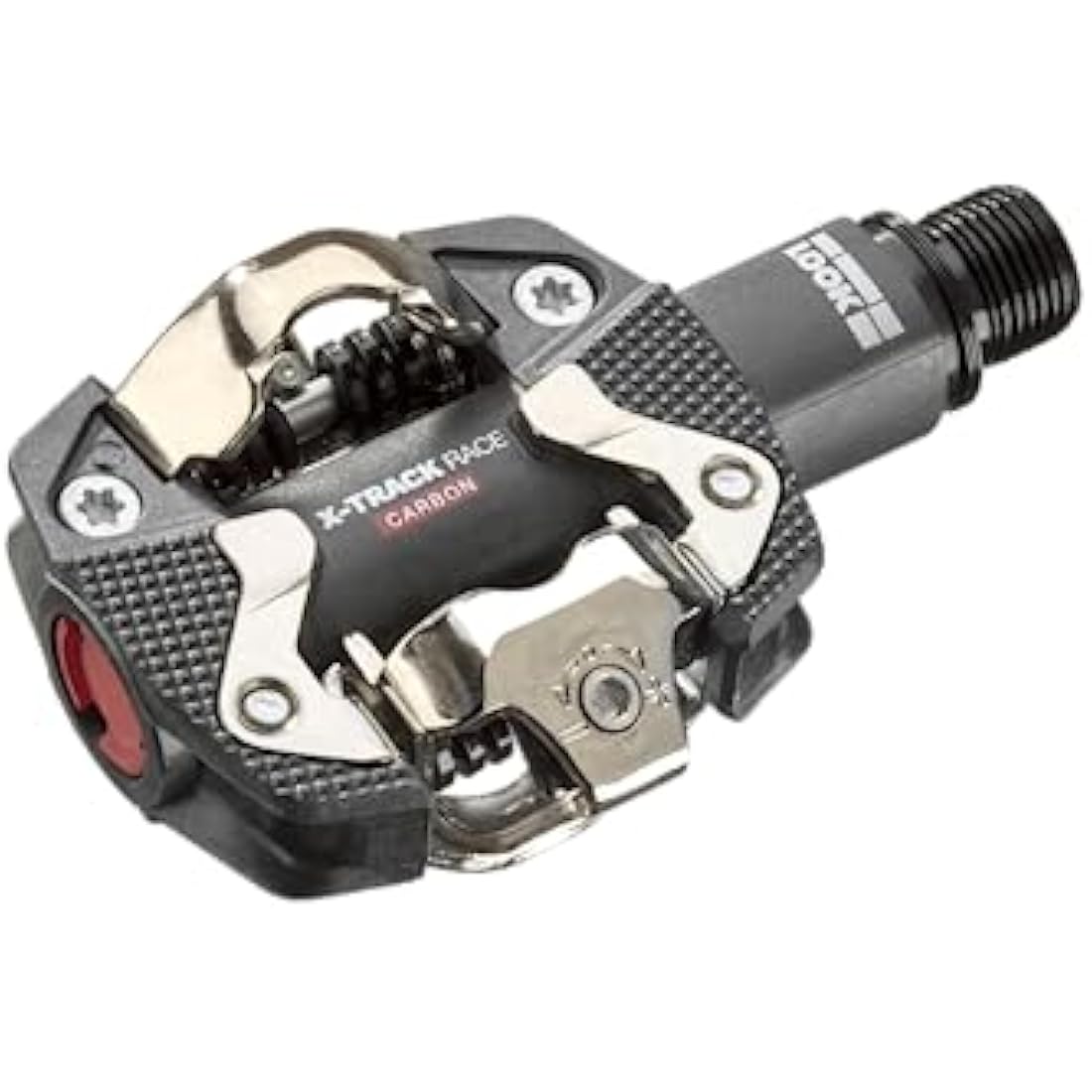 LOOK Cycle - X-TRACK Race Carbon MTB Pedals - Standard SPD Mechanism Compatible - Carbon Body - Chromoly+ Axle - Large Platform - Extremely Reliable Clipless Pedals
