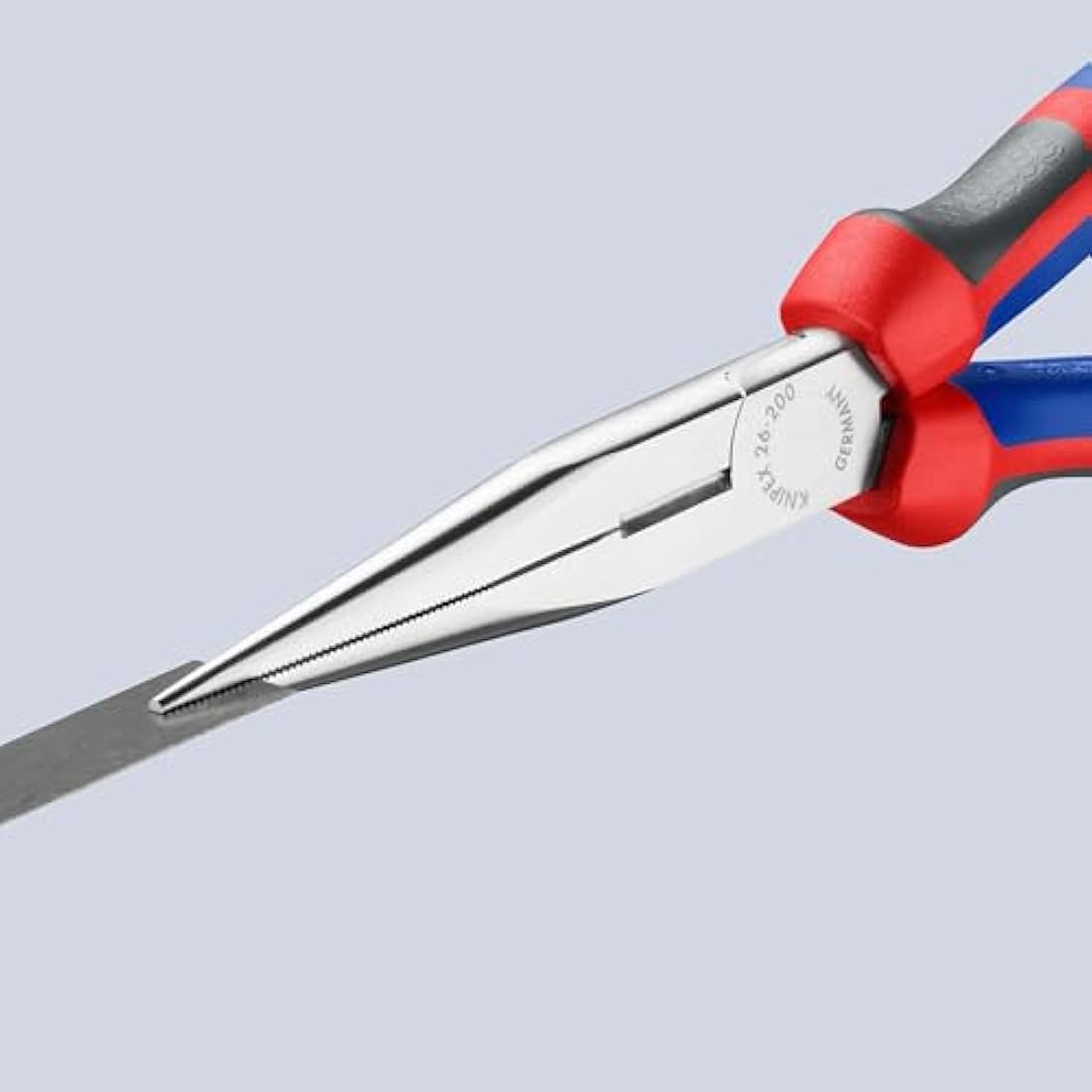 KNIPEX 26 15 200 Snipe Nose Side Cutting Pliers (Stork Beak Pliers) with comfort handles chrome-plated 200 mm