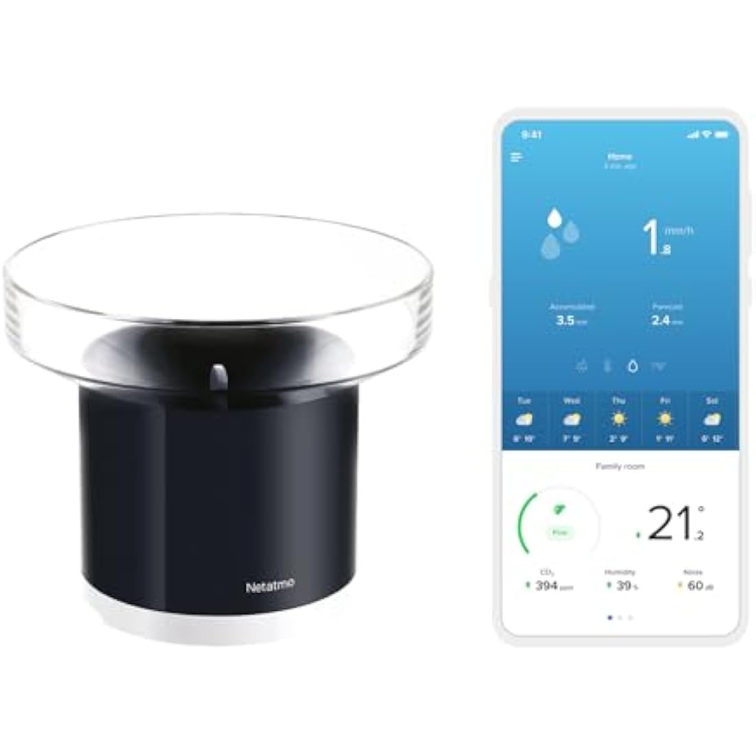 Netatmo Rain Gauge for Weather Station, NRG01-WW, Accessory