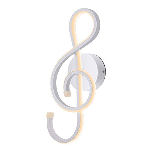 KAWELL 22W Creative Modern LED Wall Light Indoor Wall Lamp LED Light Aluminum Music Symbol Art Decoration for Bedroom Living Room Lounge Cafe Corridor