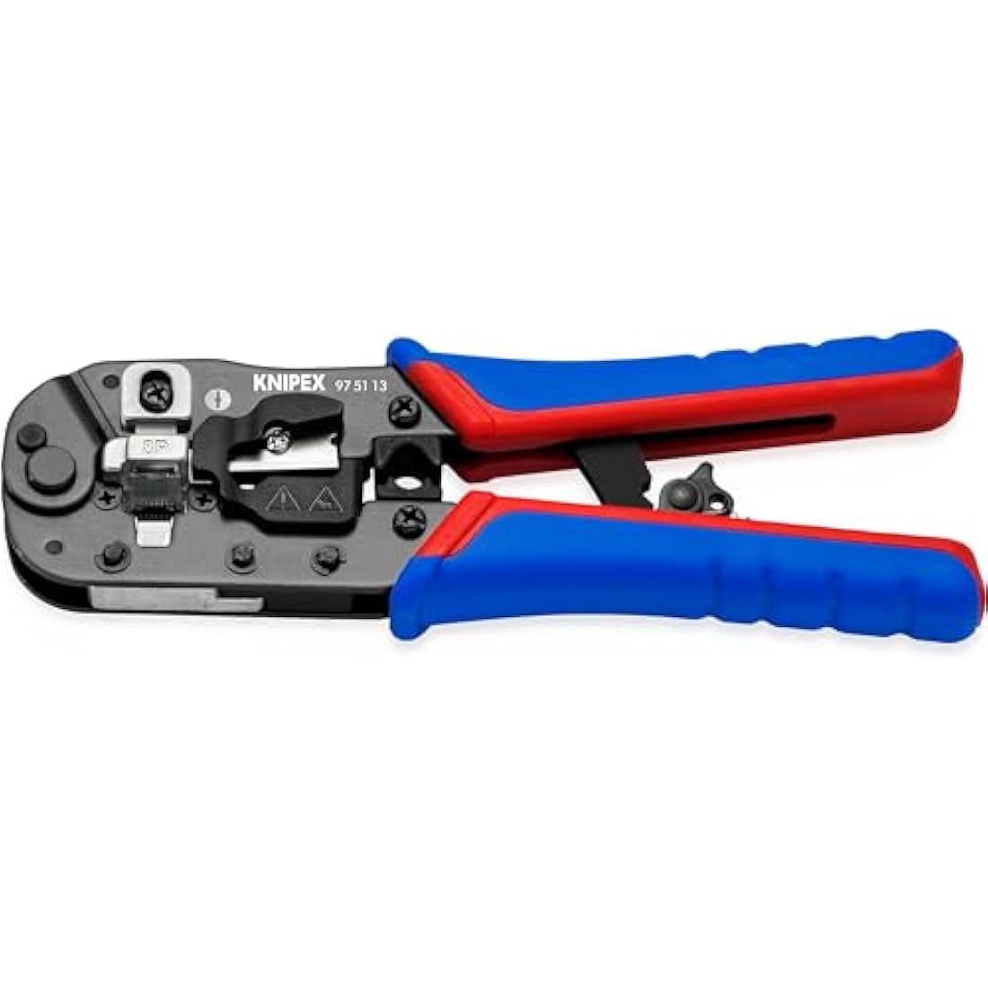 Knipex Crimping Pliers for RJ45 Western plugs burnished, with multi-component grips 191 mm 97 51 13