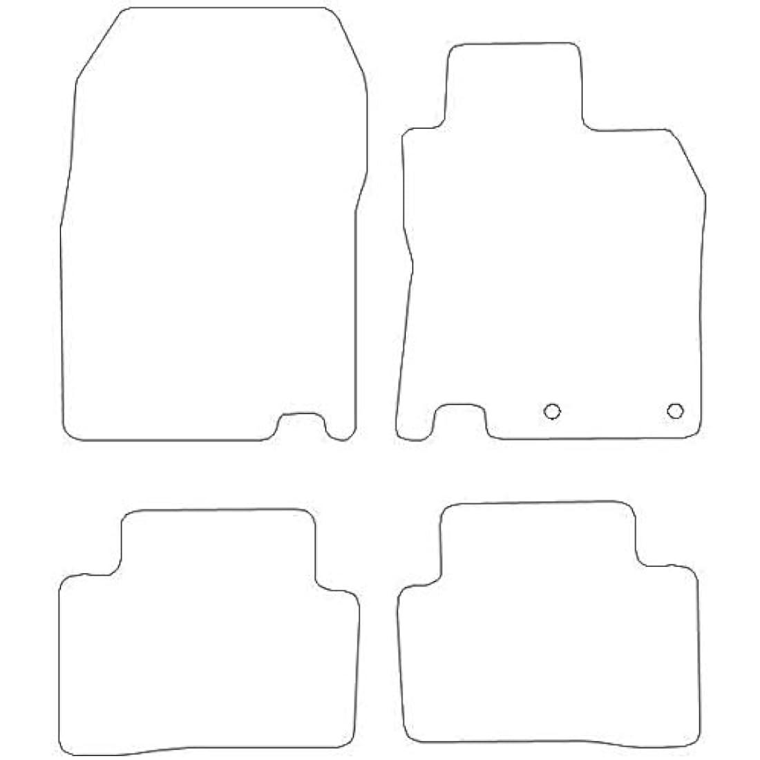 Car Mats FOR Nissan Qashqai 2nd Gen 2014-2021 Anthracite Carpet - Black Ribbed Trim - Black Rectangle Heel Pad [SAPP-1548]