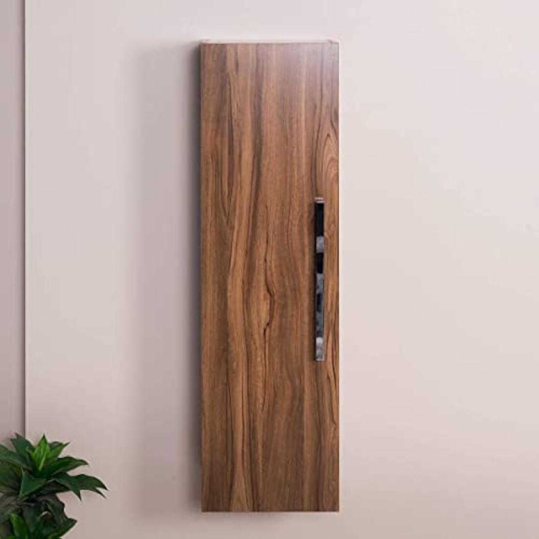 NRG Walnut 1200mm Wall Hung Tall Unit Bathroom Furniture Storage Cabinet Soft Close Door
