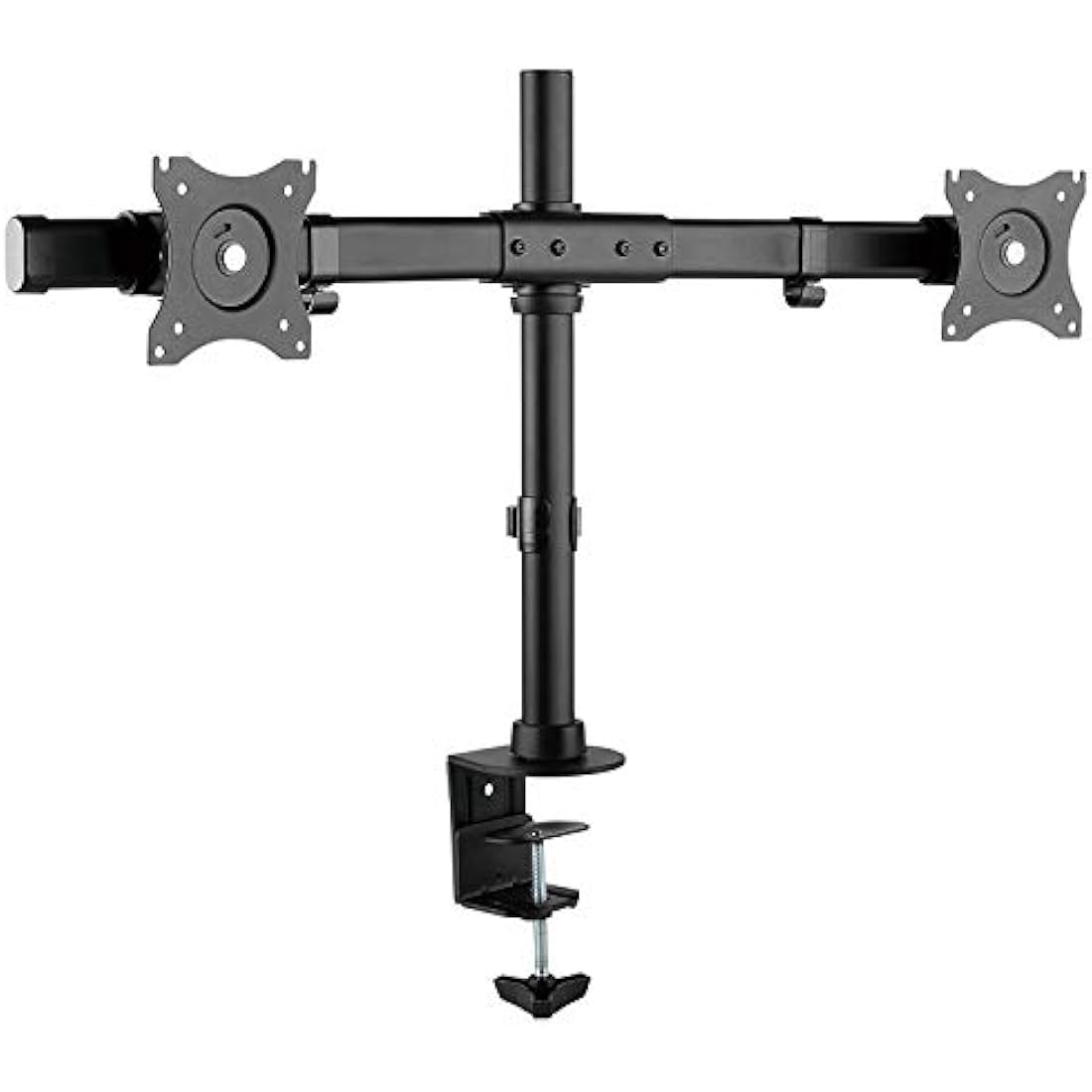 RICOO Dual Monitor Stand Tilt TS7811 Swivel 13-27 Inch VESA 75x75 100x100 Double Arm Mounting System LED LCD Screen Desk Mount Black