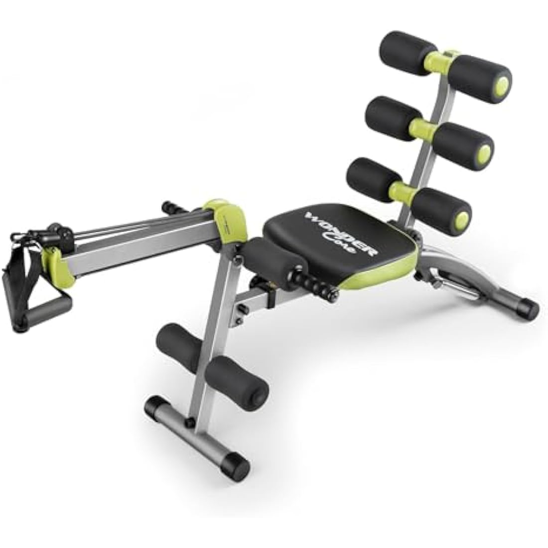 Wonder Core 2 - 12 in 1 Exercise Machine - Built in Twisting Seat and Rower for At Home Gym Workouts - Core Strength Training - Tone Tighten and Sculpt Abs - Grey