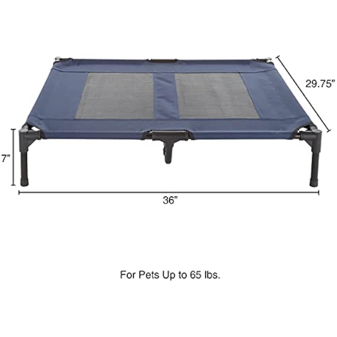 PETMAKER Elevated Dog Bed - 36x29.75-Inch Portable Pet Bed with Non-Slip Feet - Indoor/Outdoor Dog Cot or Puppy Bed for Pets up to 80lbs (Blue)