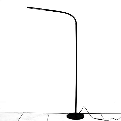 LIGHTEU, LED Floor Lamp 6 W Touch Sensor Switch, Floor Lamp Modern and Simple Style, Continuous Dimming, Long Adjustable Arm for Sofa/Office Reading,