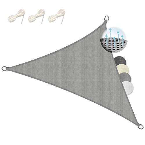 Sol Royal SolVision HS9 ? Triangle Sun Shade Sail 7x5x5 m HDPE Breathable & UV-light resistant Sun Protection for Terrace, Balcony, Pool & Garden ?