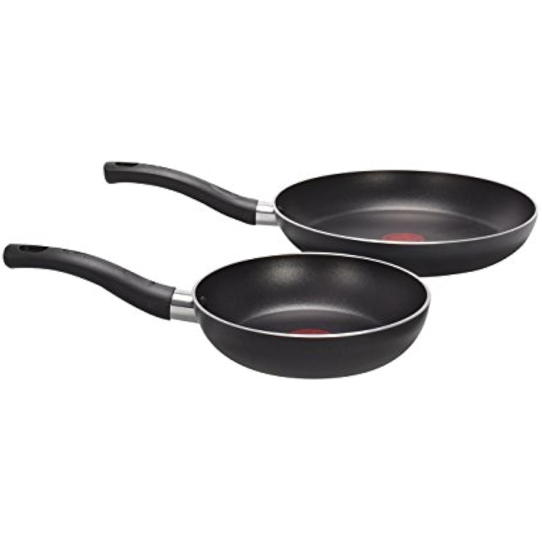 Tefal Taste Twin Frying Pan Set, 20/28cm Non-Stick Aluminium Cookware, All Hobs Compatible Except Induction, Dishwasher Safe, Black - B189S244