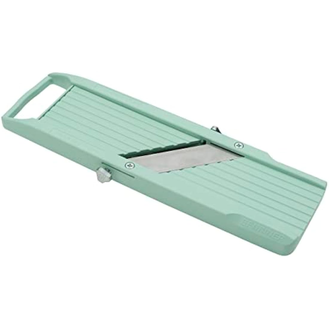 Benriner BN-1GR Japanese Handheld Mandolin Slicer with Three Interchangeable Stainless-Steel Blades-Ivory, Vegetable Fruit Cutter Peeler, Stainless Steel, Green