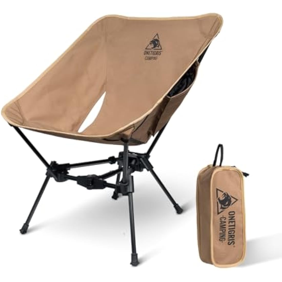 OneTigris Tigerblade Camping Chair, Lightweight Folding Backpacking Hiking Chair, Compact Portable 330 lbs Capacity