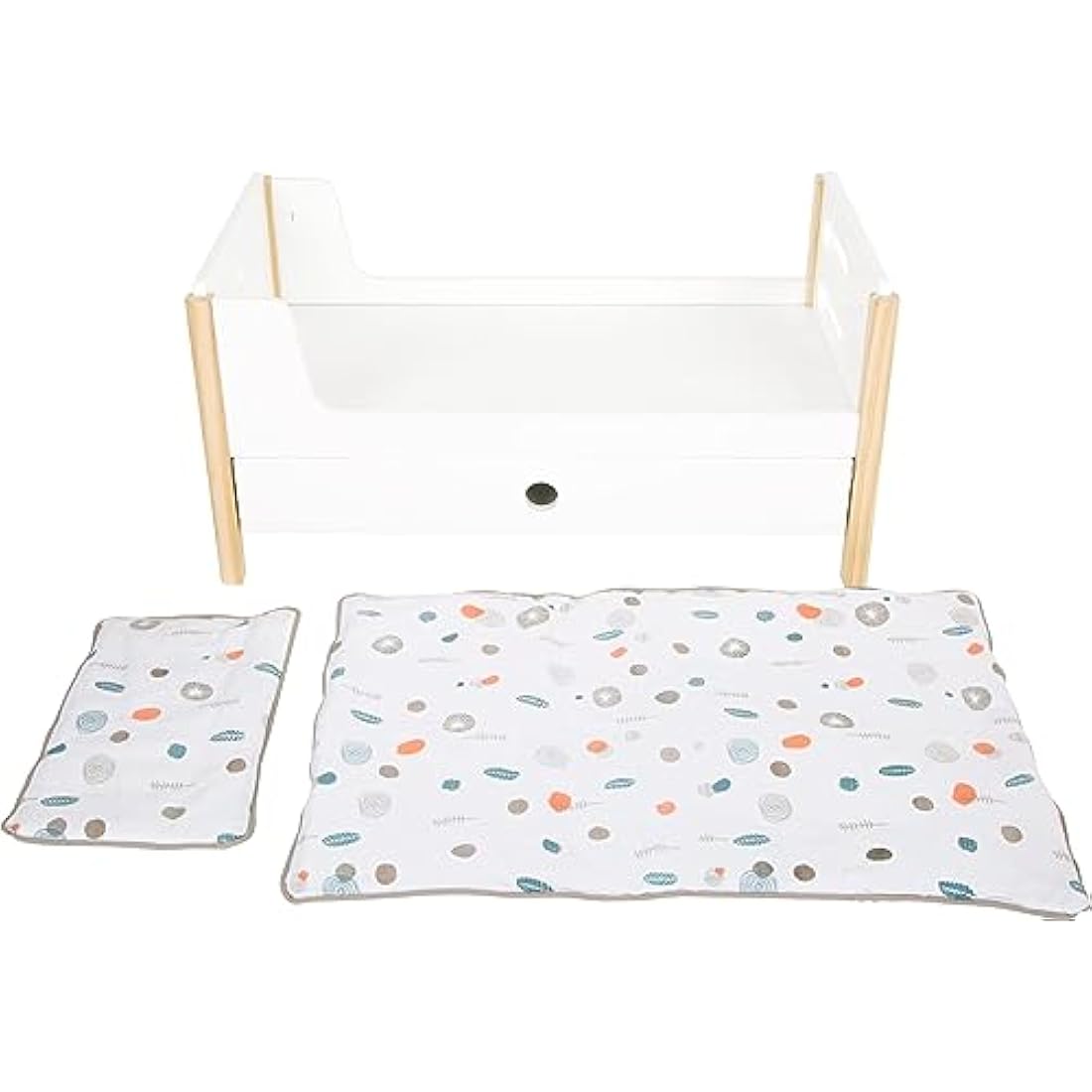 Small Foot 11811 Doll Loft Bed Little Button, with bed drawers for storing doll accessories, for ages 3+ years