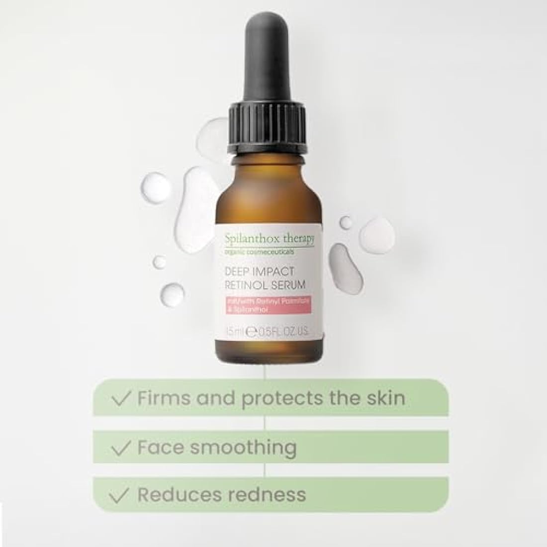Spilanthox therapy - Deep Impact Retinol Serum - Anti-Ageing Facial Serum - Facial Care for Wrinkle Reduction - Spilanthol & Hyaluronic Acid - Vegan Natural Cosmetics - 15ml
