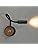 Ouglres Reading Wall Lamp 2pcs, LED With Switch, Industrial Wood and Black, 360° Swivel Goose-Neck Bed Light, for Bedroom, Hallway, Bathroom, Hotels, 3000k
