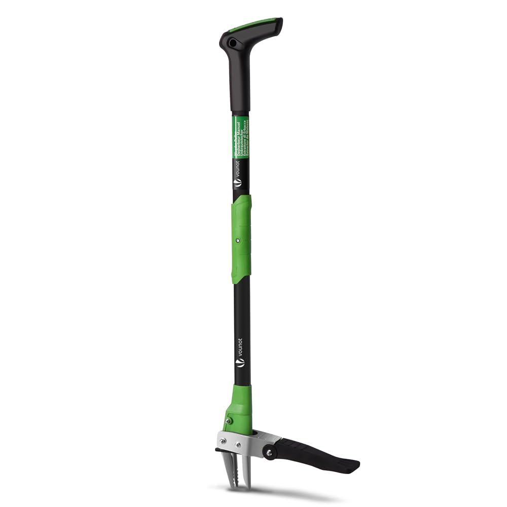 VOUNOT? Weed Puller Tool with Long Handle, Manual Weed Puller Root Remover, Effortless Weeding for Gardens and Lawns, Length 1m