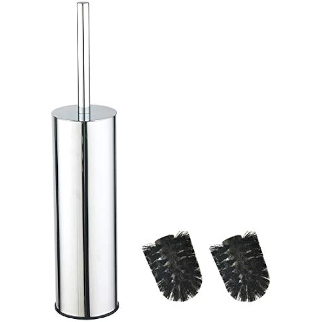 BGL 304 Stainless Steel Toilet Brush Long Bucket Stand Round Toilet Brush with Holder Chrome