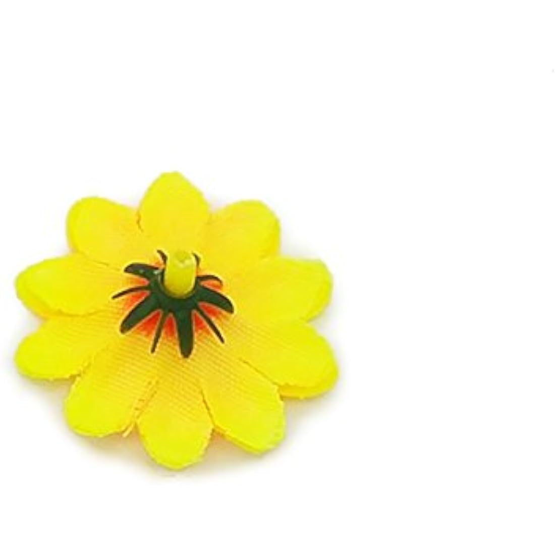 Artificial Daisy Flower Heads 100pcs Fake Gerbera Petals Yellow & Orange for DIY Garland Craft Birthday Indoor Outdoor Party Easter Bonnet