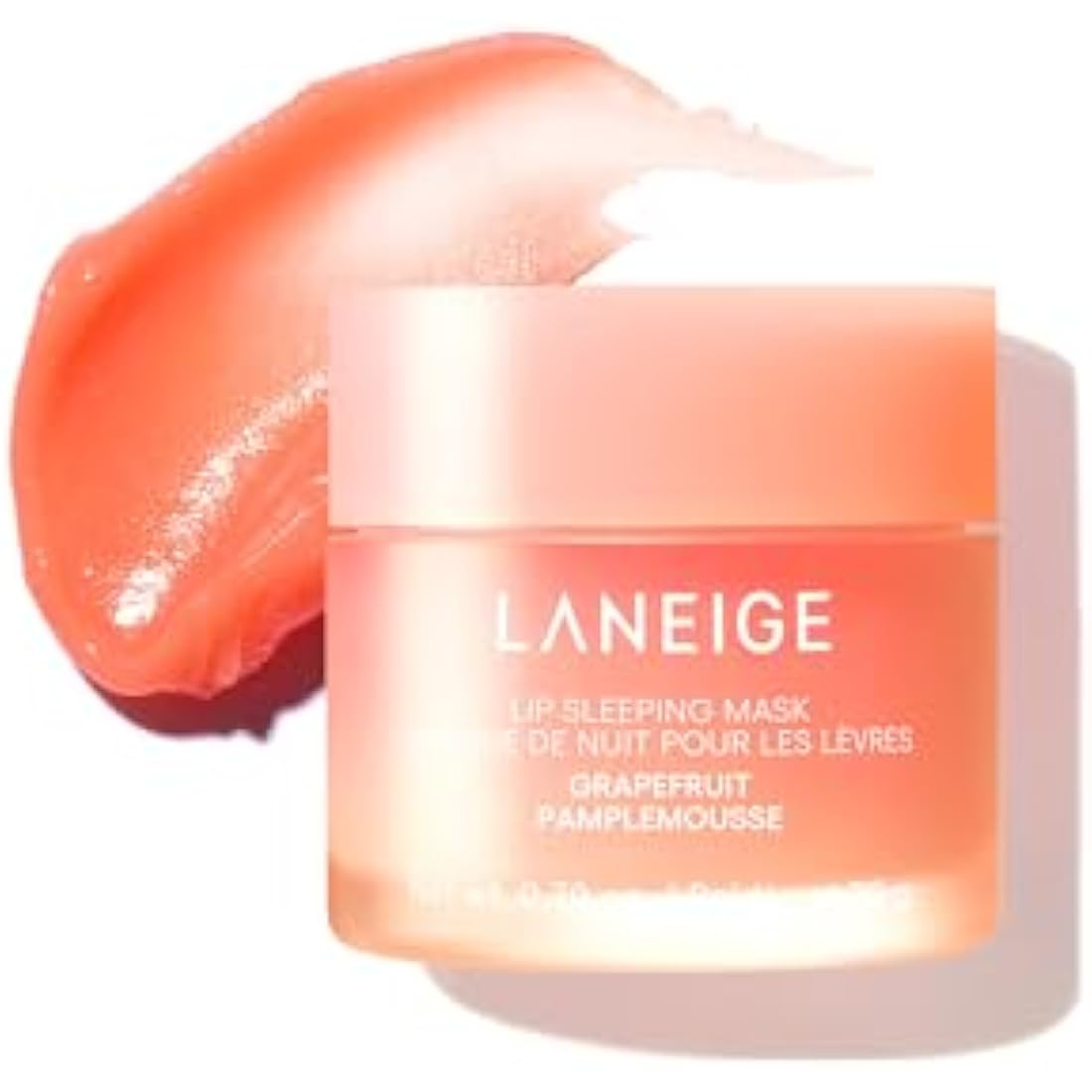 LANEIGE Lip Sleeping Mask, Grapefruit: Nourishing Overnight Lip Treatment with Vitamin C, Shea & Murumuru Butter for Hydrating Dry, Flaky Lips