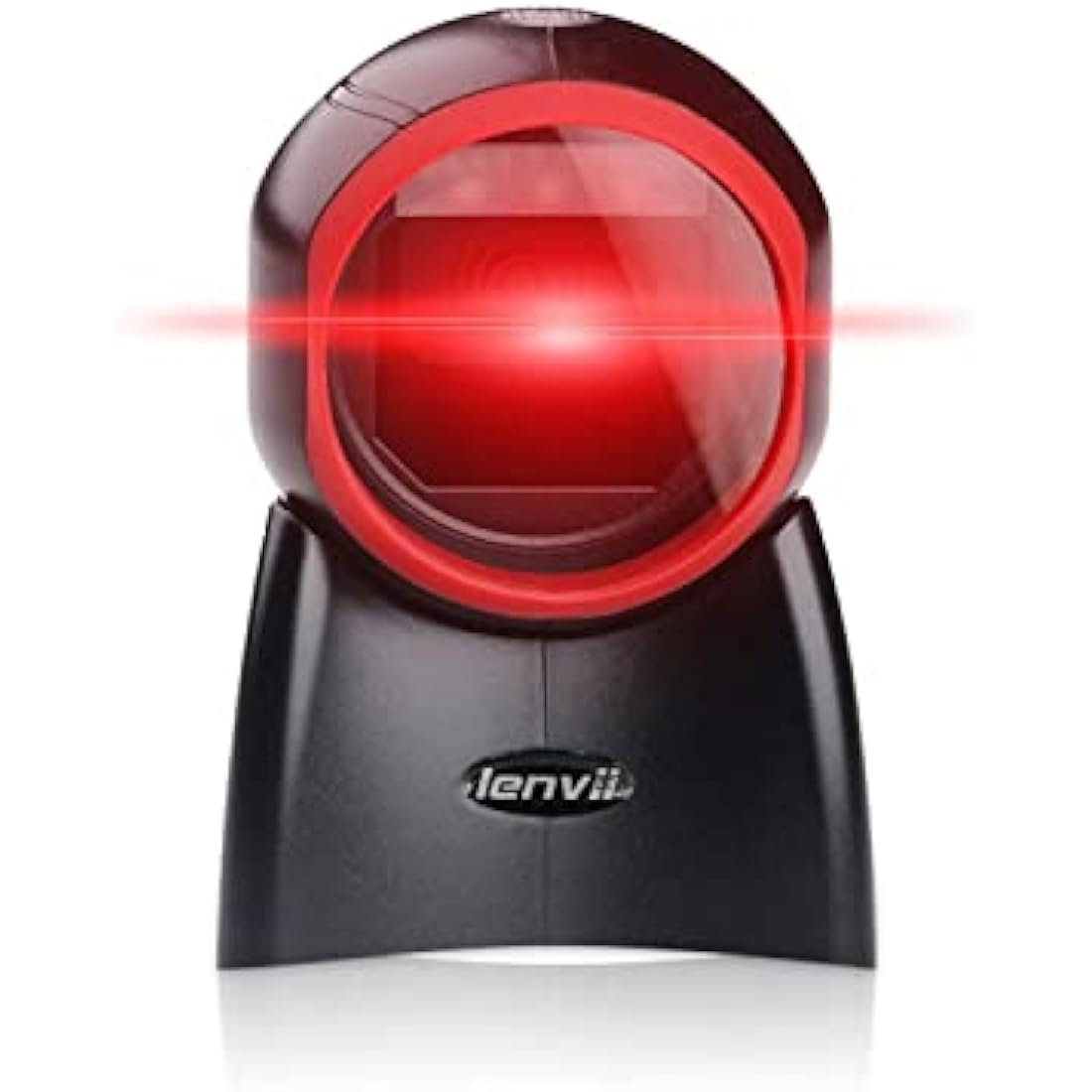 LENVII Desktop Barcode Scanner 2D Handsfree Barcode Reader QR Code Scanner Automatic Bar Code Scanners use for Warehouse, Supermarket, Retail Store, Bookstore POS System