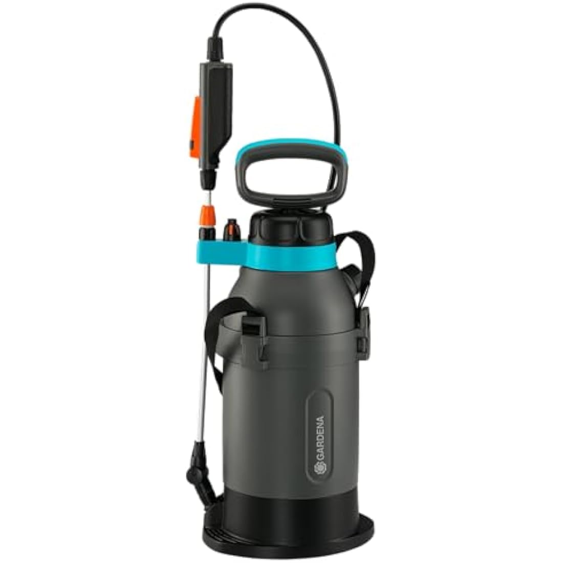 Gardena Pressure Sprayer, Turquoise, Black, Grey, Orange, Silver, Metallic., 5 L Plus