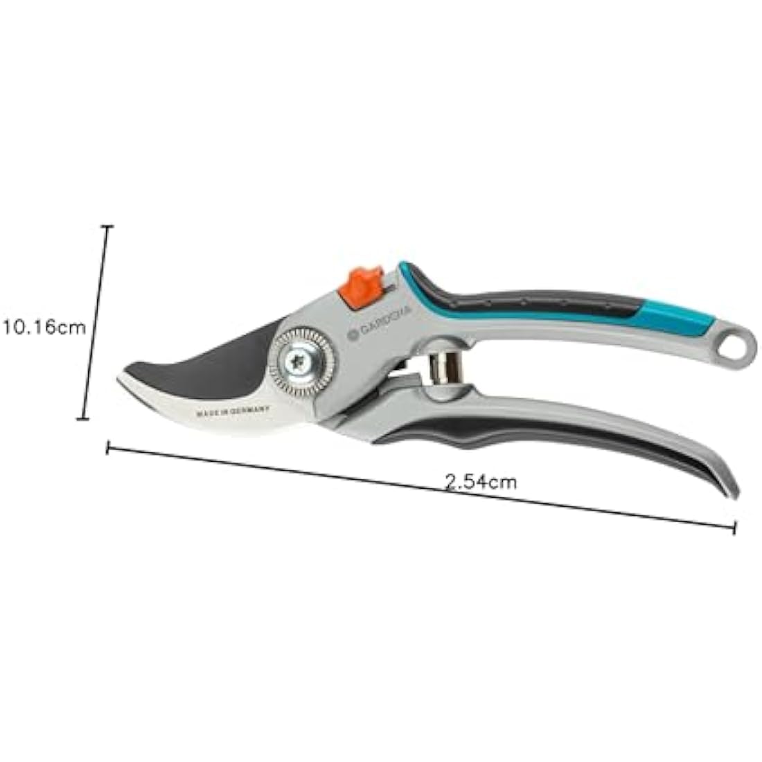 Gardena Alu Garden Secateurs B/L: Gentle Pruning Shears with Bypass Blade for Branches and Twigs of up to 25 mm in Diameter, Robust Aluminium Handles, Exchangeable Blade, Adjustable Joint (8906-20)