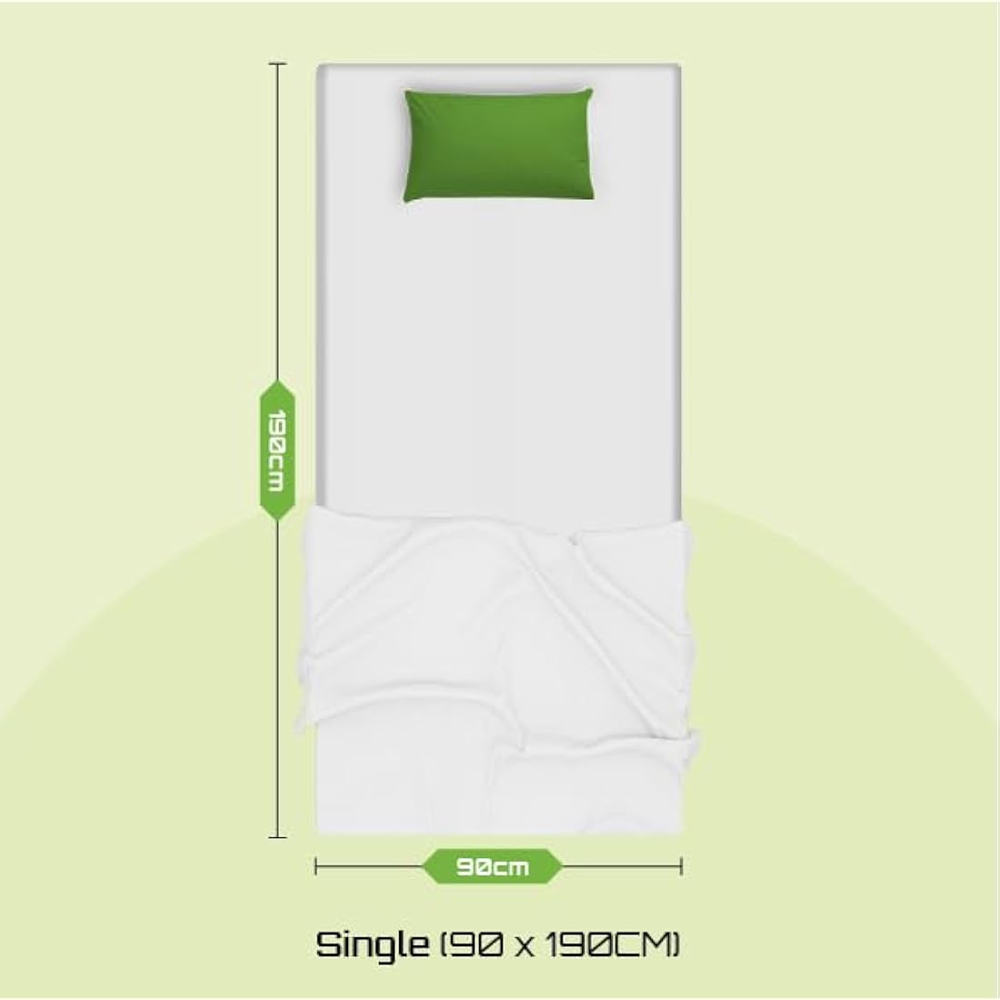 Starlight Beds Single Mattress – Memory Foam Mattress with Springs, Maximum Value, 18cm Deep, Plush, White,(90cm x 190cm)
