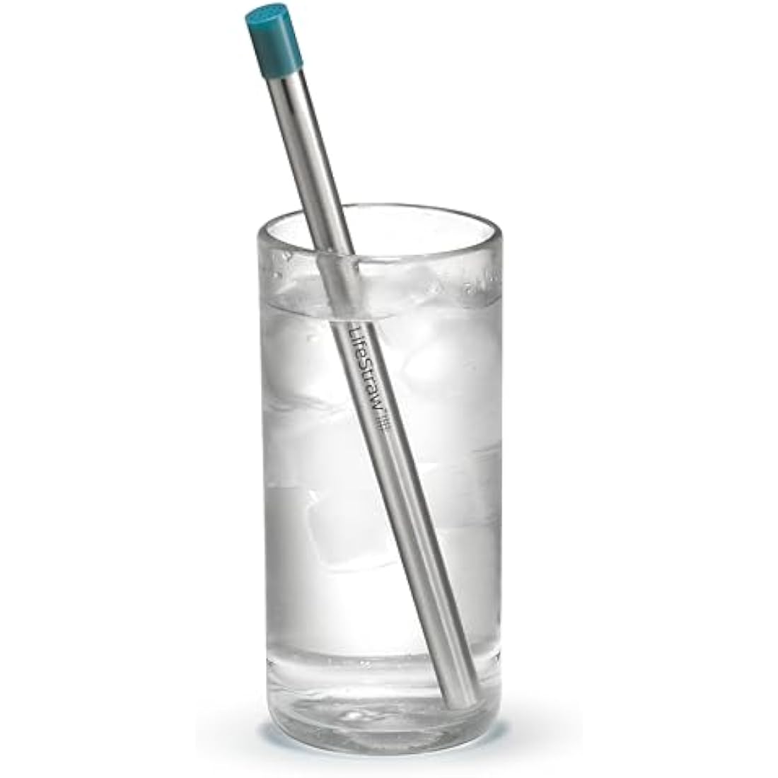 LifeStraw Sip – Reusable Stainless Steel Water Filter Drinking Straw with Carry Case, Removes Microplastics, Bacteria and Parasites for Travel and Everyday Use, Laguna Teal