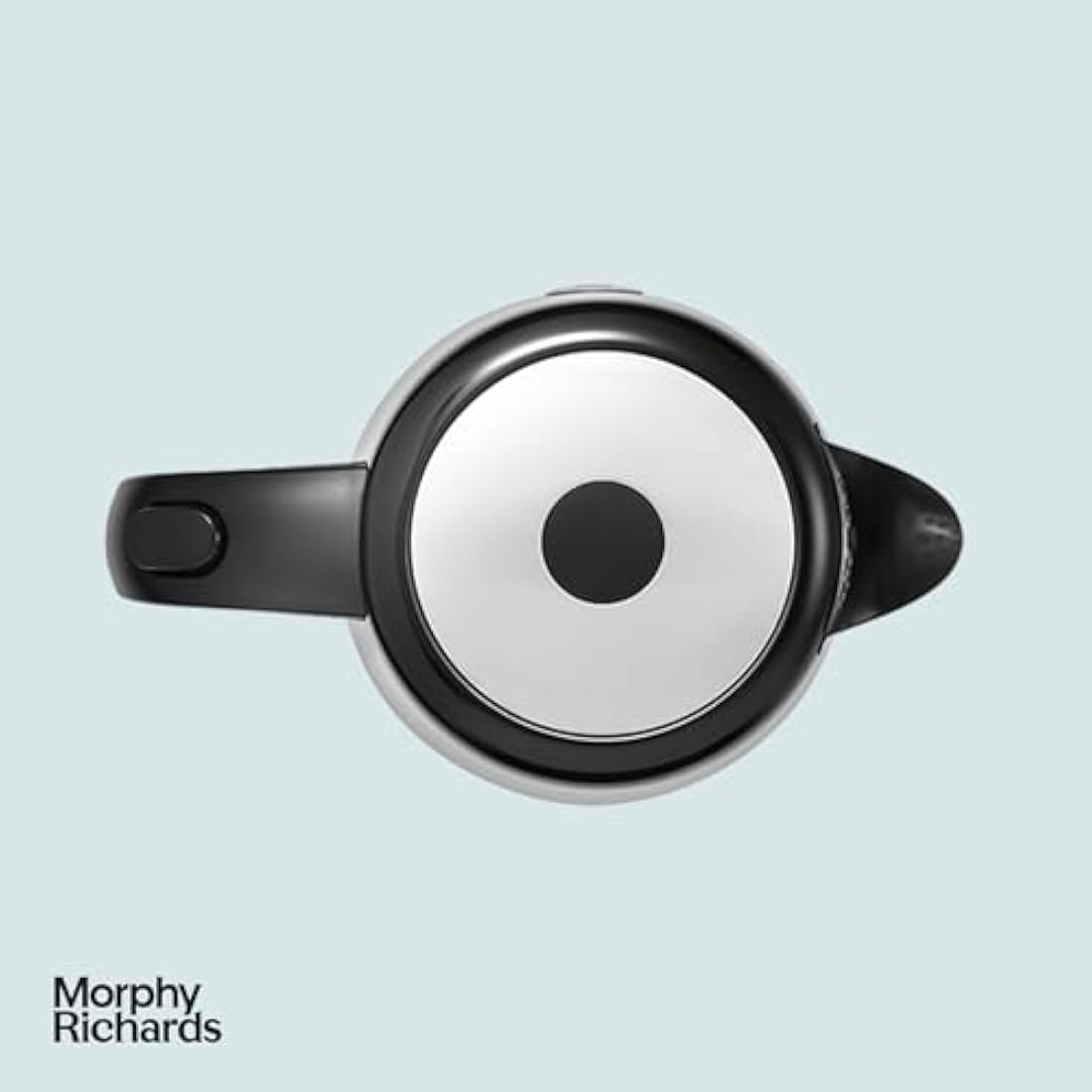 Morphy Richards Equip Kettle, 1.7L, 3Kw Rapid boil, Removeable Limescale Filter, Easy View Water Gauge, Stainless Steel Case, Black, 102783