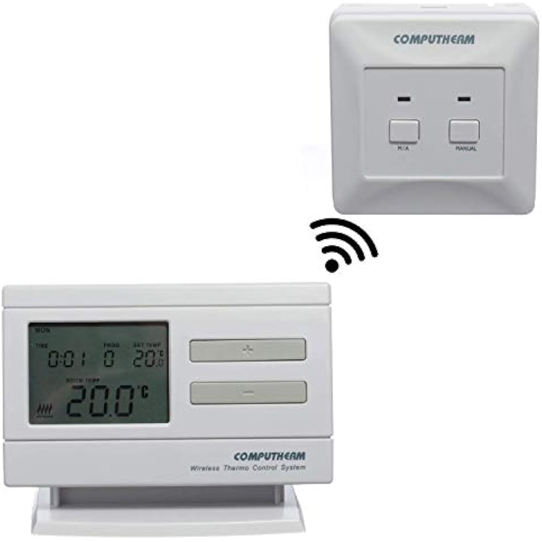 COMPUTHERM Q7RF Wireless Programmable Room Thermostat, Temperature Thermometer, Portable Thermostat, Economy & Comfort Mode