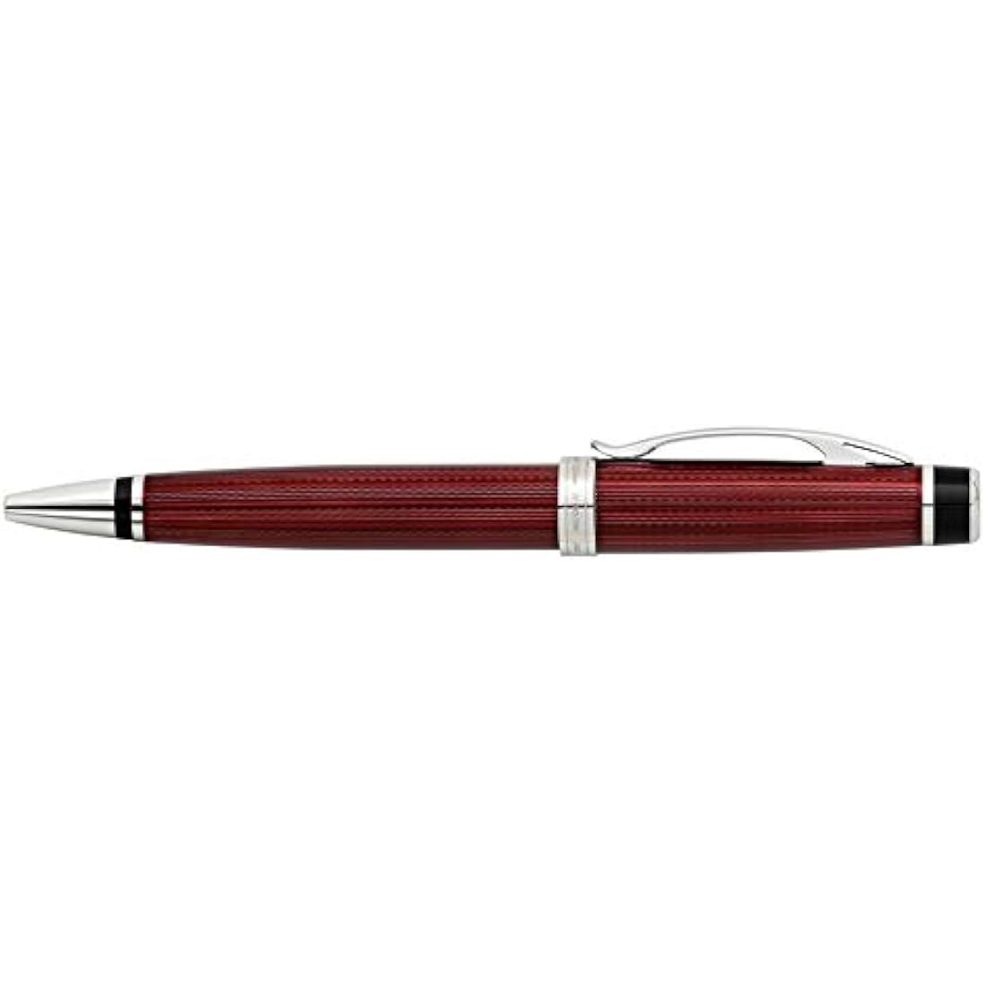 Xezo Incognito Twist Action Ballpoint Pen, Medium Point. Burgundy Red Lacquer with Pure Platinum Plating. Handcrafted, Limited Edition, Serialized