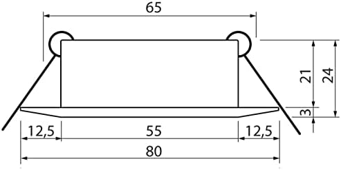 SEBSON Downlights with GU10 Lamp Holder - Recessed Ceiling Lights - Spotlight Mounting Frame Aluminium - Hole Ø65mm (min. 60mm, max. 70mm) - Set of 12