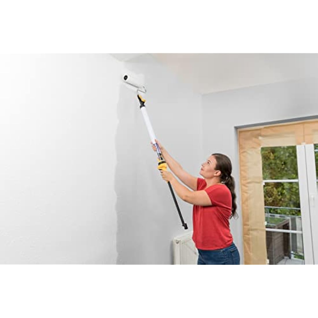 WAGNER Wall Roller EasyRoll, Manual Colour Application, Paint Roller with Tank, 550 ml Container
