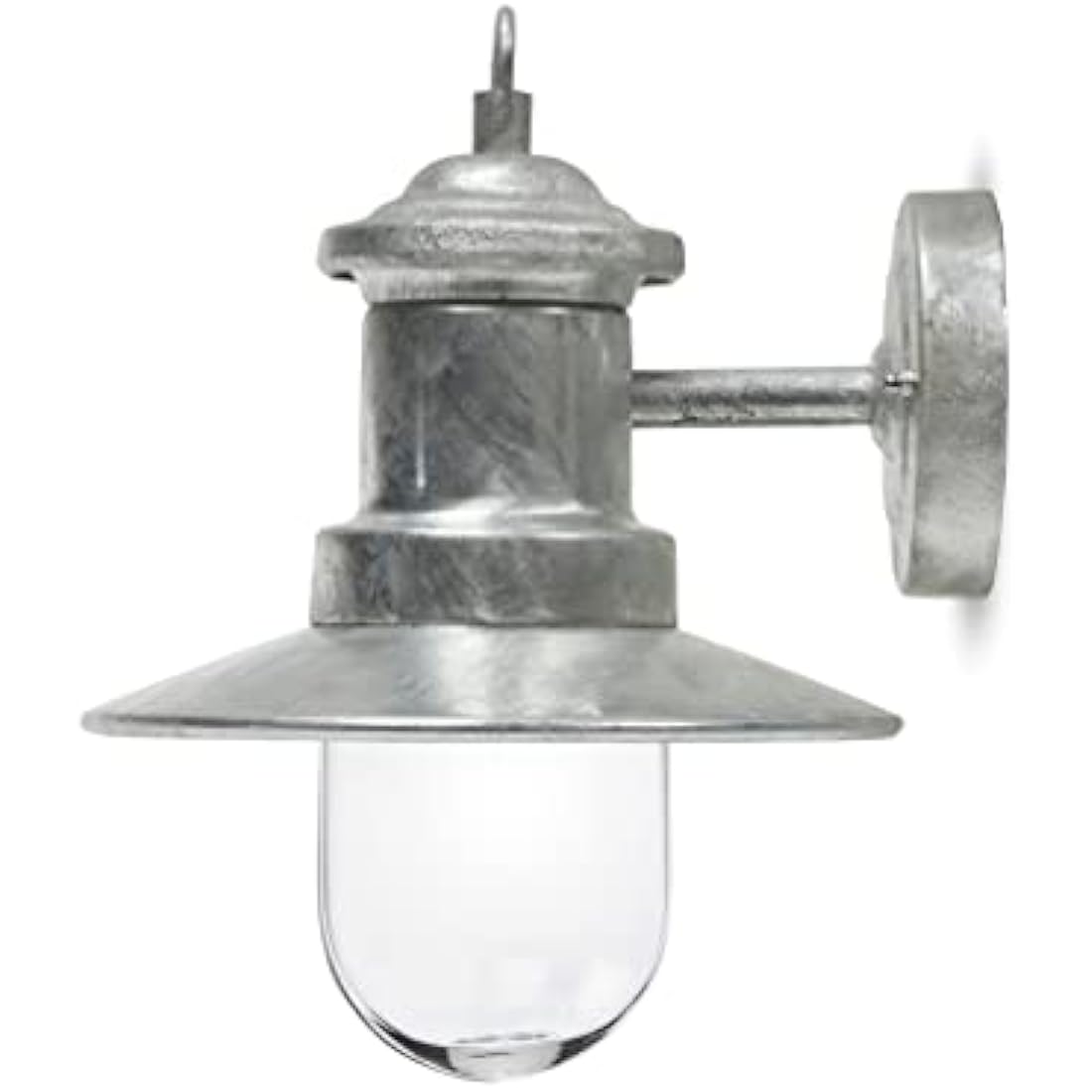Garden Trading Outdoor Wall Mounted St Ives Galvanised Ships Light Weatherproof | E27 Edison Screw 60 Watt | Crafted in Hot Dipped Galvanised Steel | Motion-Sensor Compatible