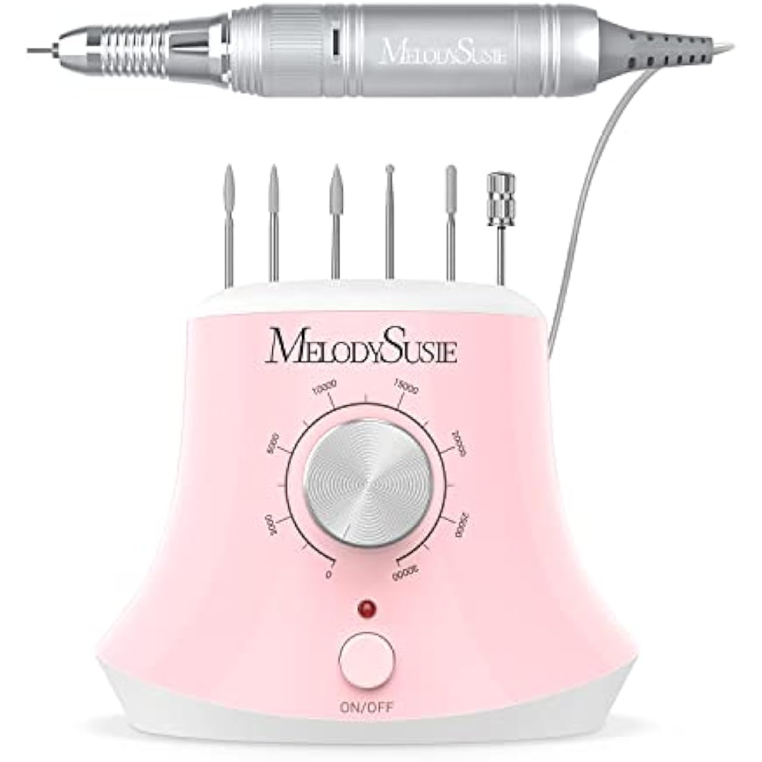 MELODYSUSIE Scarlet Nail Drill 30000RPM, Professional Low Noise, Low Vibration, Electric Nail Files, Nail Drill Machine for Acrylic Nails and Gel Nails, Electronic equipment(Pink)