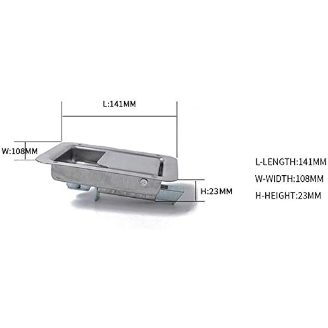 Stainless Steel Trailer RV Travel Lock Anti-Theft Paddle Door Tool Box Lock for Caravan Truck Camp Motorhome Patrol Car