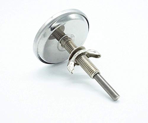 LOKHING 01T08 DIA 6 Centimeters Stainless Steel Smoker Grill BBQ Temperature Gauge Oven BBQ Thermometer Gauge