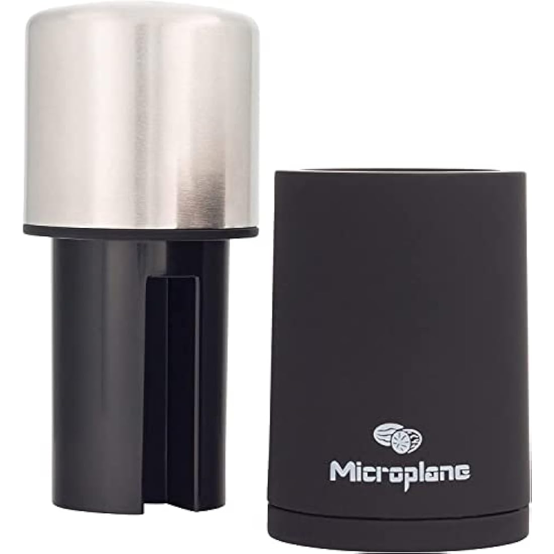 Microplane Spice Mill Stainless steel for Nutmeg Cinnamon Tonka beans,5 x 5 x 13.6 cm