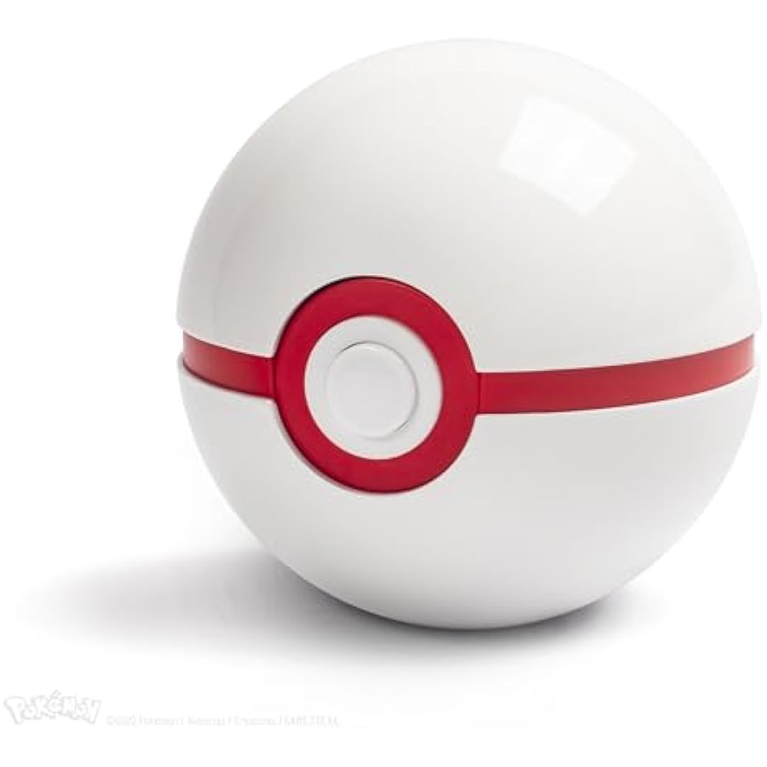 The Wand Company Original Poké Ball Authentic Replica - Realistic, Electronic, Die-Cast Poké Ball with Display Case Light Features – Officially Licensed by Pokémon (Premier Ball)