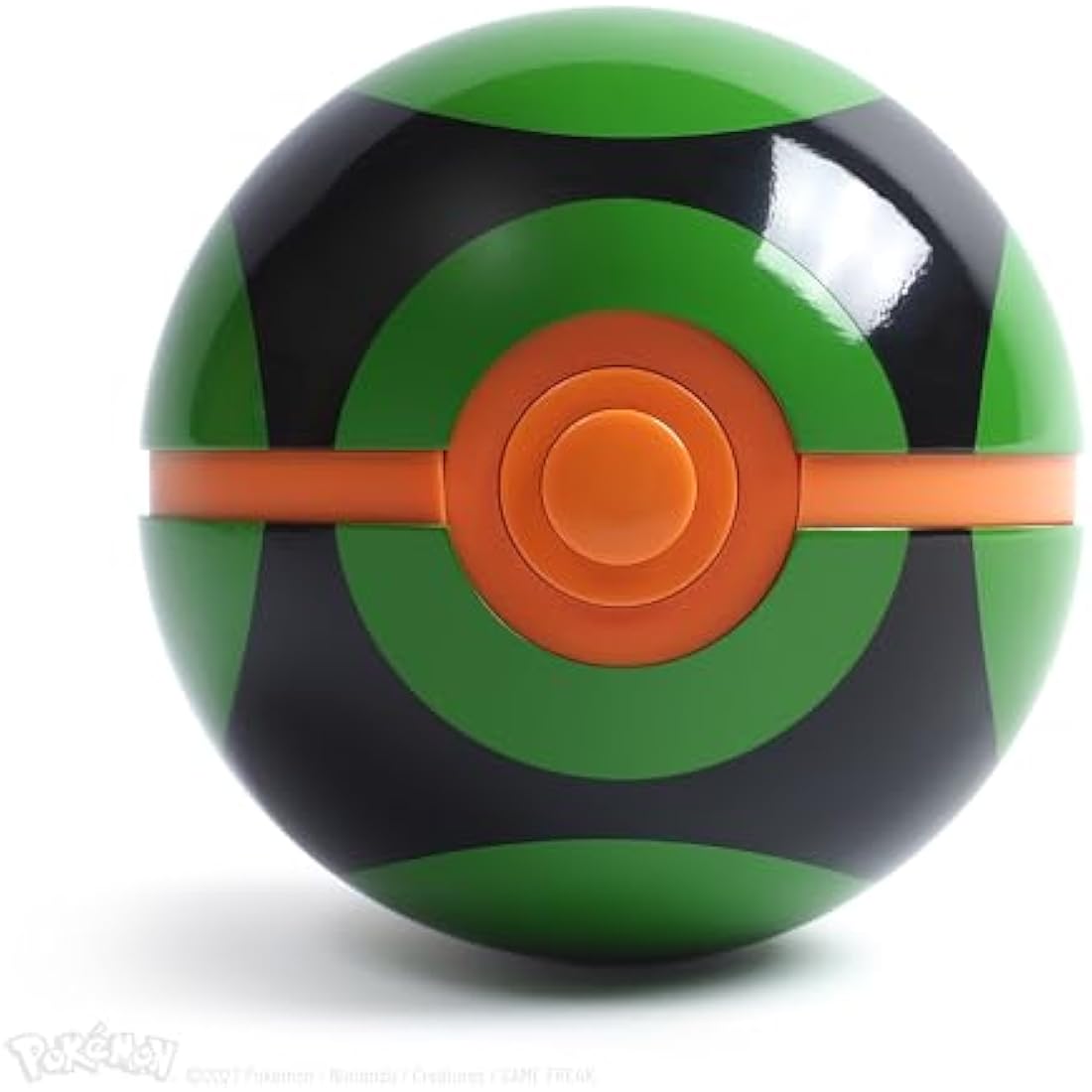 The Wand Company Original Poké Ball Authentic Replica - Realistic, Electronic, Die-Cast Poké Ball with Display Case Light Features. Officially Licensed by Pokémon