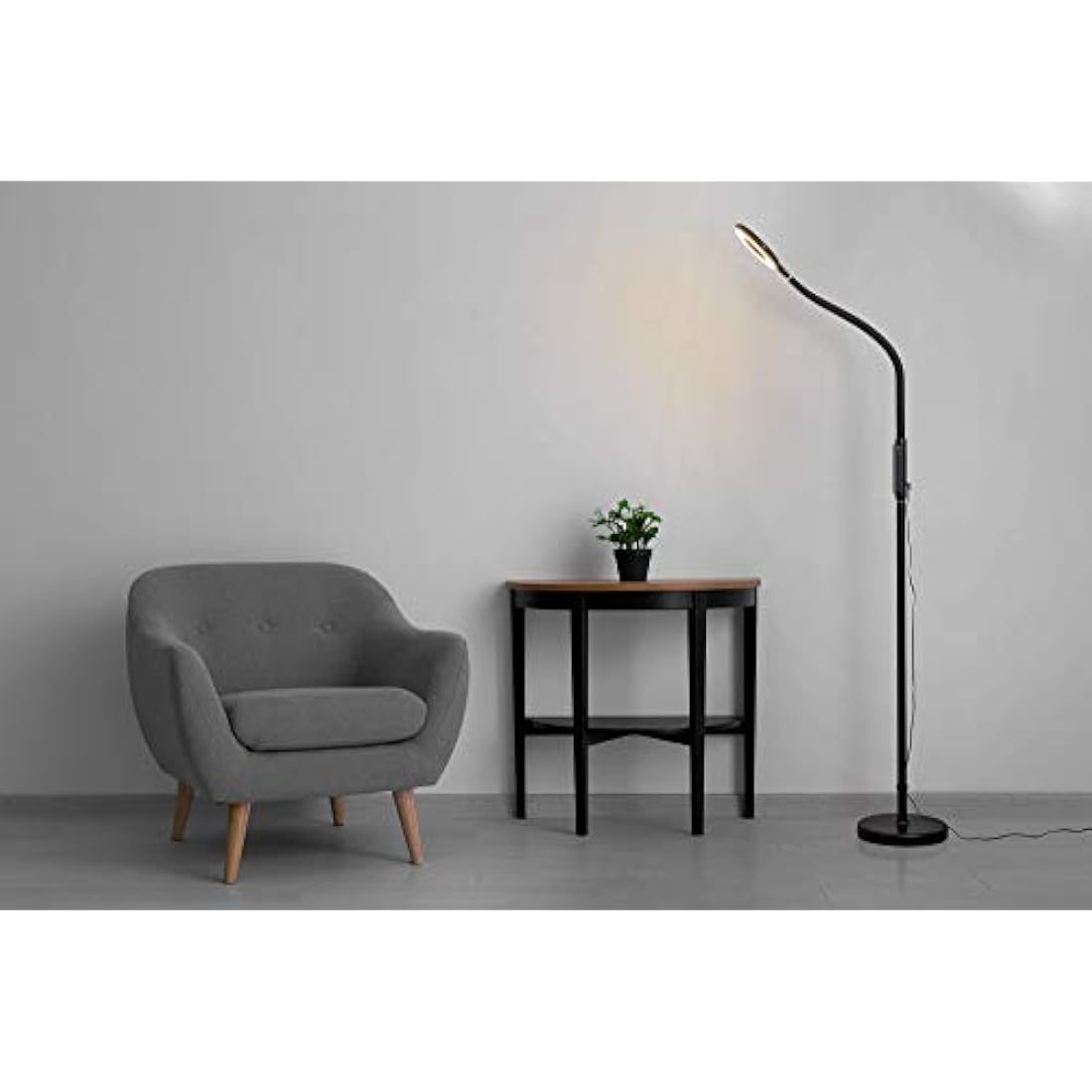 Daylight Multiplex 3-in-1 Lamp: Versatile Lighting for Living Room, Bedroom, Office - 5 Brightness, 3 Colors - Reading, Study, Nail Care - 12W, Black