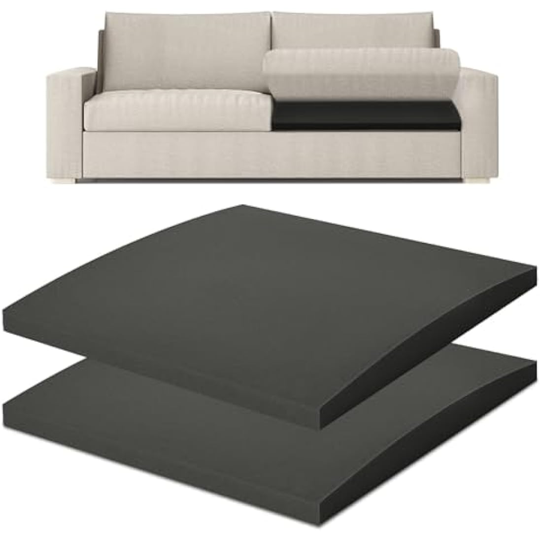 TANYOO Sofa Cushion Support for Sagging Seat Curve Furniture Seat Under Cushion Sag Repair -2Pack