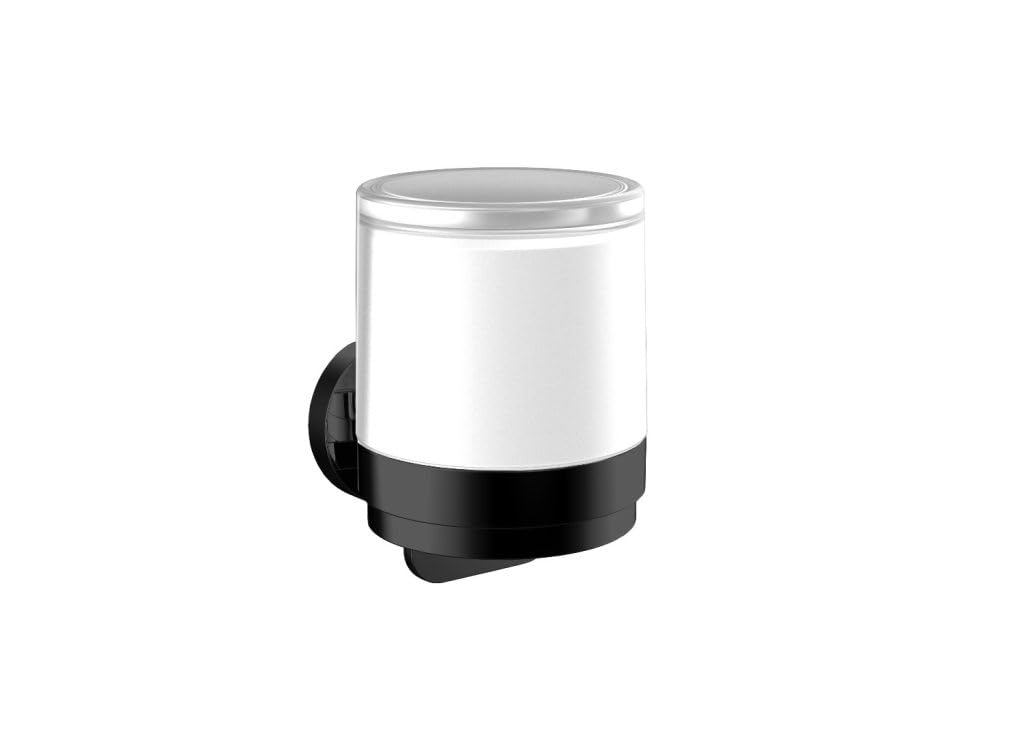 Emco Round Liquid soap Dispenser, one-Handed Operation, Black, 98 x 77 x108 mm